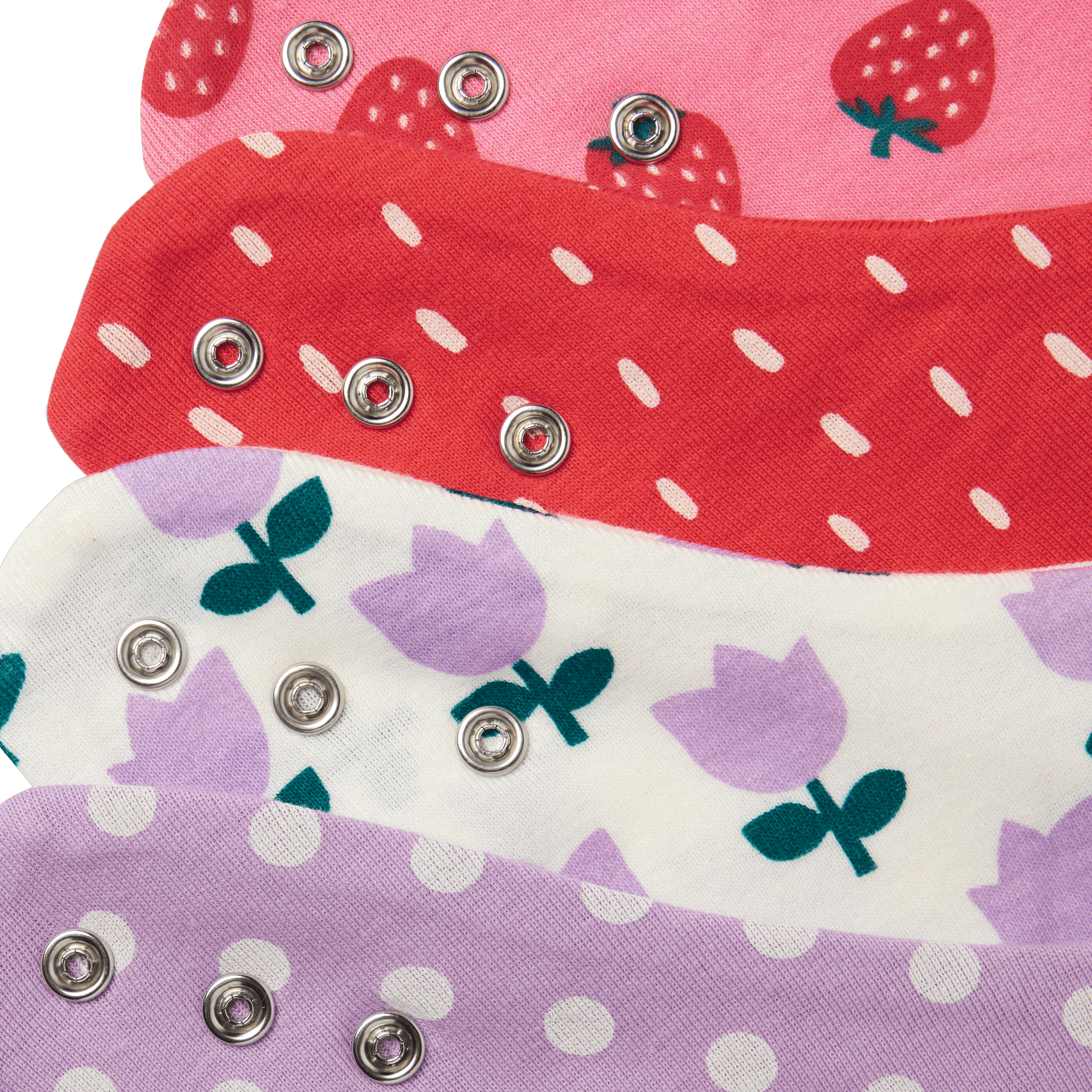 Small Story Solid Bandana Bib 4 Pack - Berry Sweet.