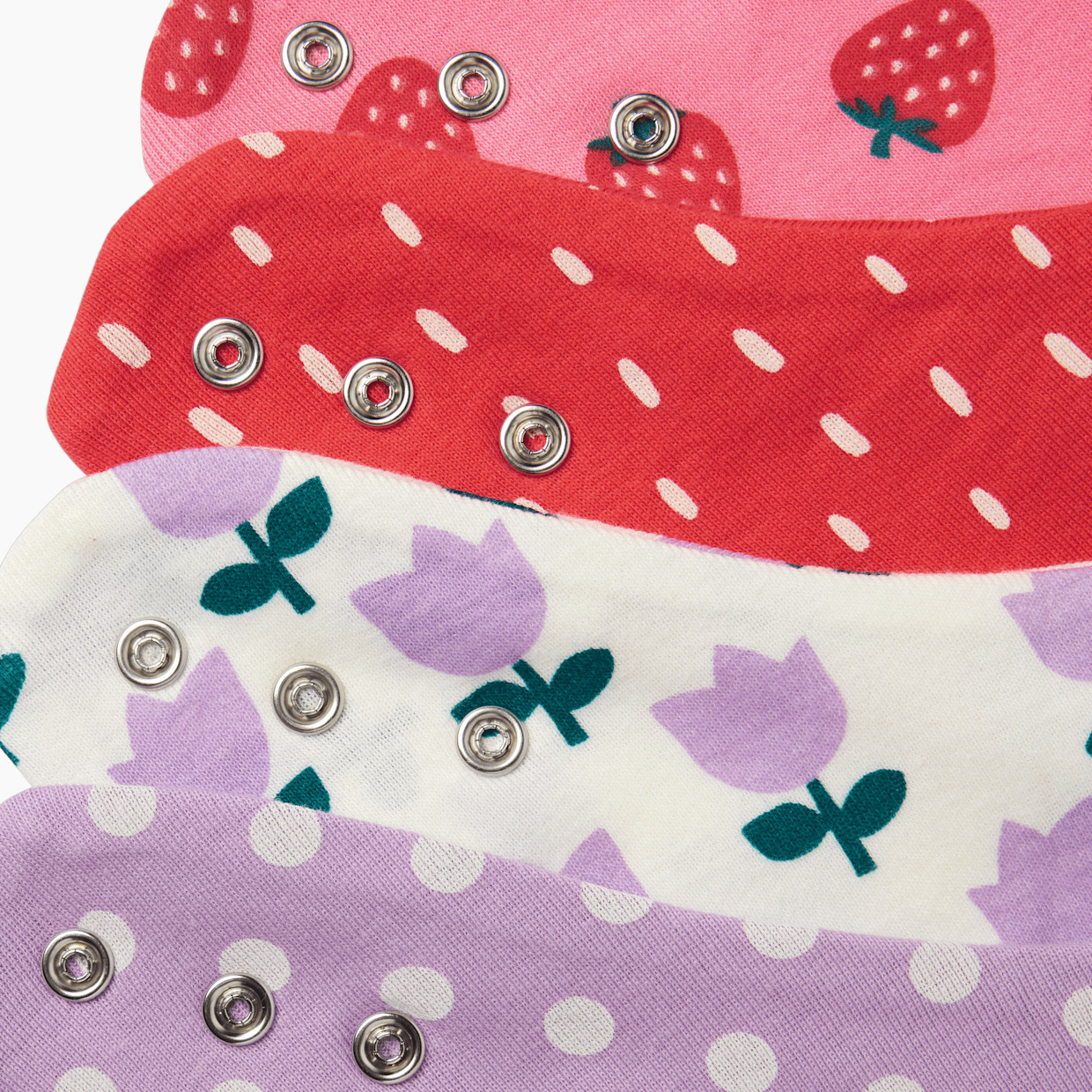 Small Story Solid Bandana Bib 4 Pack - Berry Sweet.