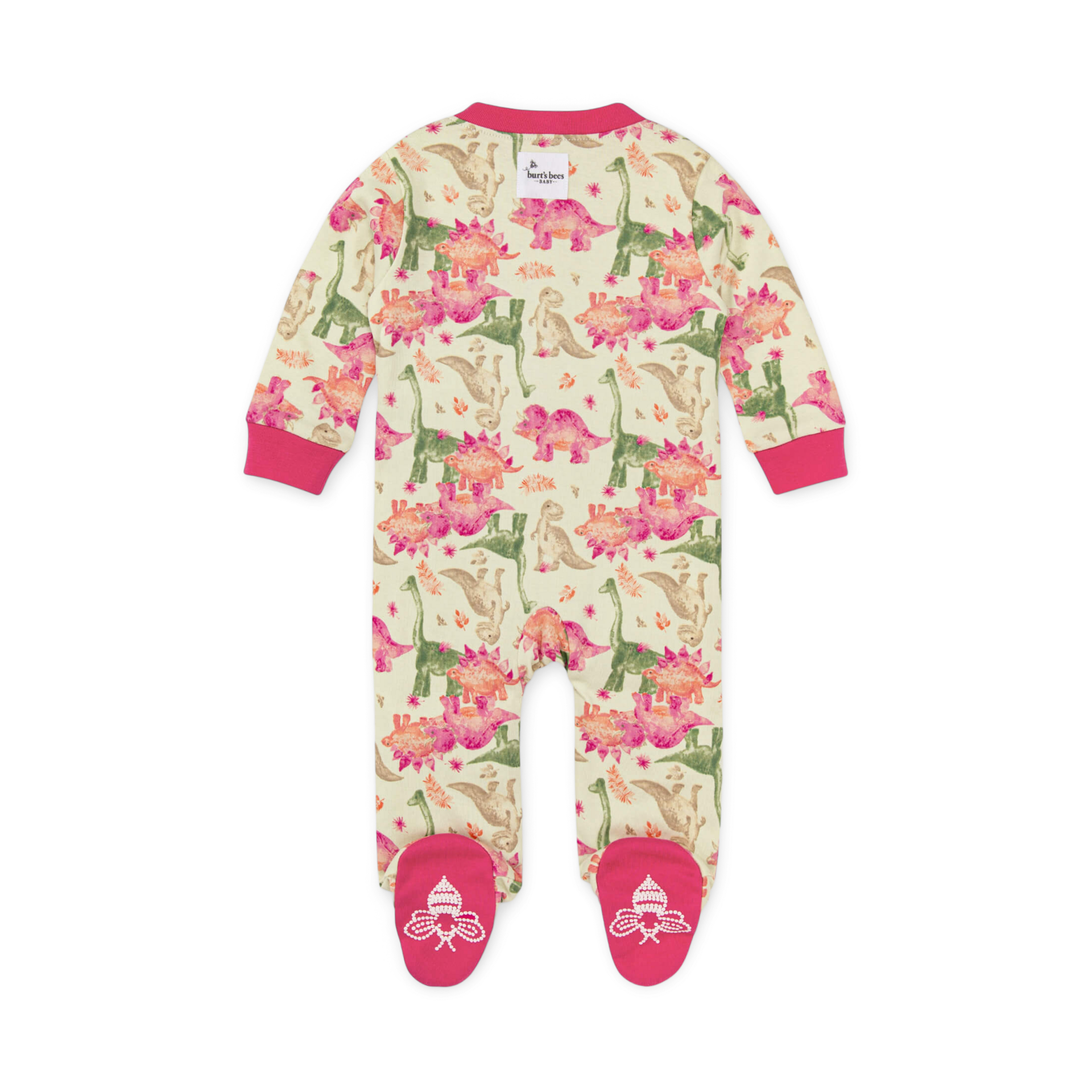 Burt's Bees Baby Organic Sleep & Play Footie Pajamas Dino Friends