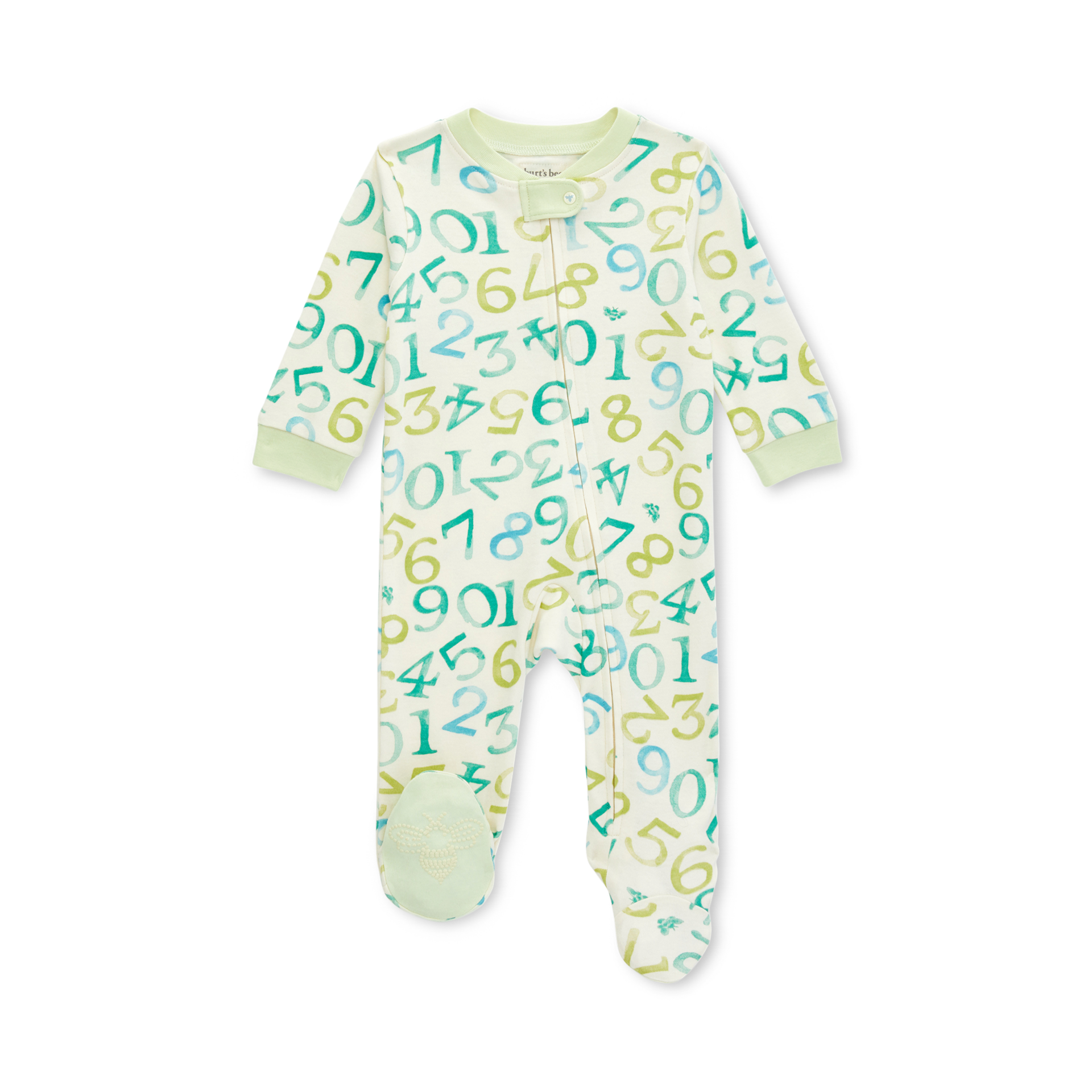 Burt's Bees Baby Sleep & Play Pajamas Organic Cotton Green, 03