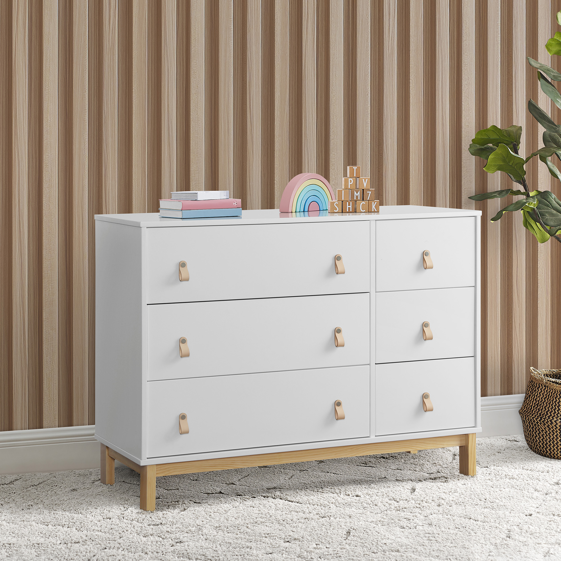 Delta Children babyGap Legacy 6 Drawer Dresser - Bianca White/Natural.