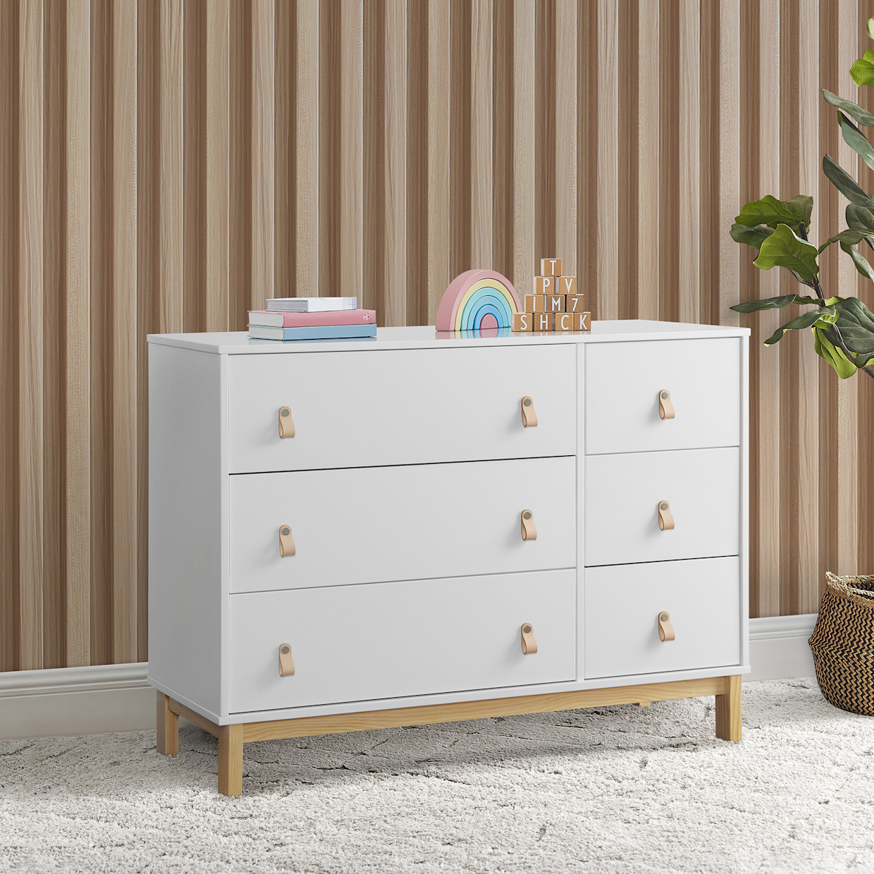 Delta Children babyGap Legacy 6 Drawer Dresser - Bianca White/Natural.