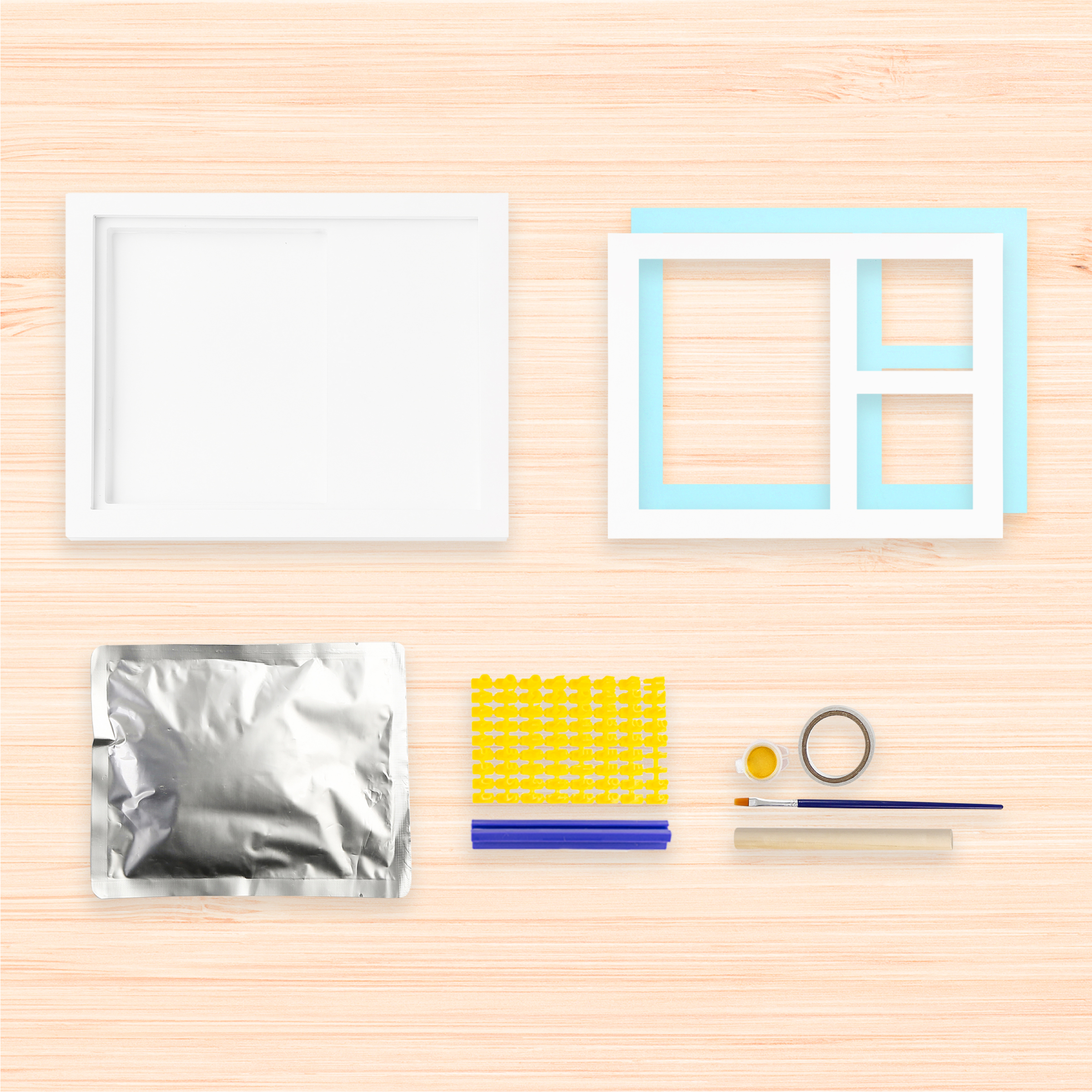 KeaBabies Baby Handprint & Footprint Keepsake Solo Frame - Alpine White, Solo Frame.