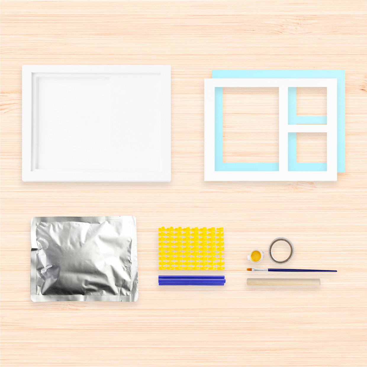 KeaBabies Baby Handprint & Footprint Keepsake Solo Frame - Alpine White, Solo Frame.