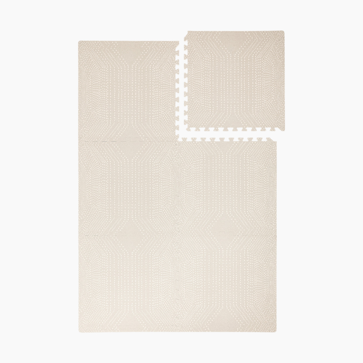 Toddlekind Haven Foam Play Mat | Deco Collection - Ecru, 6X12.