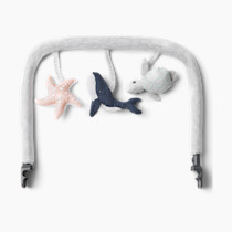 Ergobaby Evolve 3-in-1 Bouncer Toy Bar Accessory, Ocean Wonders Light Grey