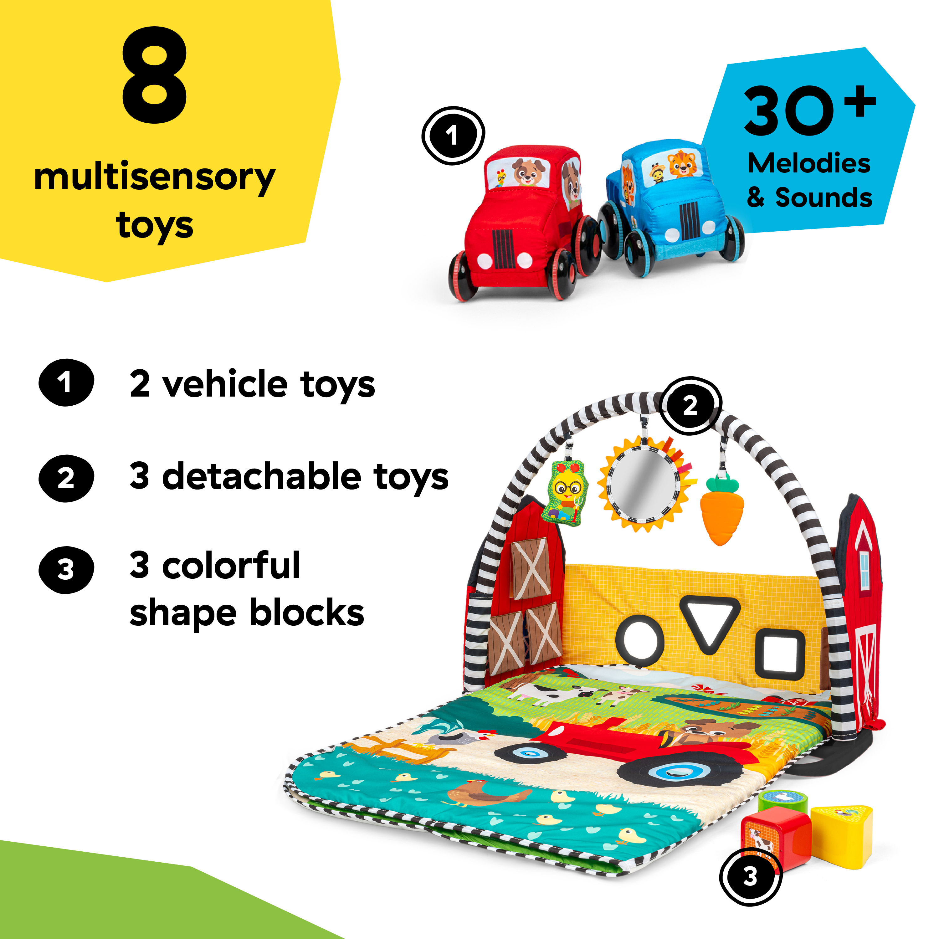 Baby Einstein Farm Explorers Happy Harvest Touch & Feel Activity Gym.