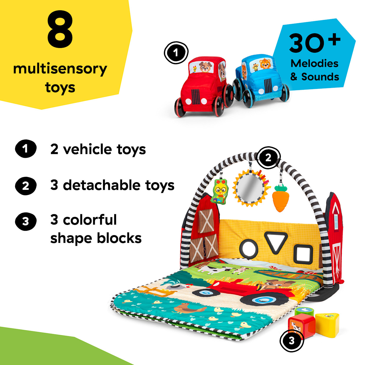 Baby Einstein Farm Explorers Happy Harvest Touch & Feel Activity Gym.