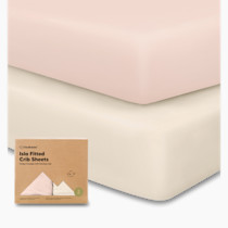 KeaBabies 2-Pack Baby Crib Sheets for Boys, Girls - 52x28 Viscose Derived from Bamboo Toddler Bed Sheets Neutral, Fitted Crib Mattress Cover for Standard Baby Bedding, Soft & Cozy (Cameo)