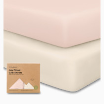 KeaBabies 2-Pack Baby Crib Sheets for Boys, Girls - 52x28 Viscose Derived from Bamboo Toddler Bed Sheets Neutral, Fitted Crib Mattress Cover for Standard Baby Bedding, Soft & Cozy (Cameo)