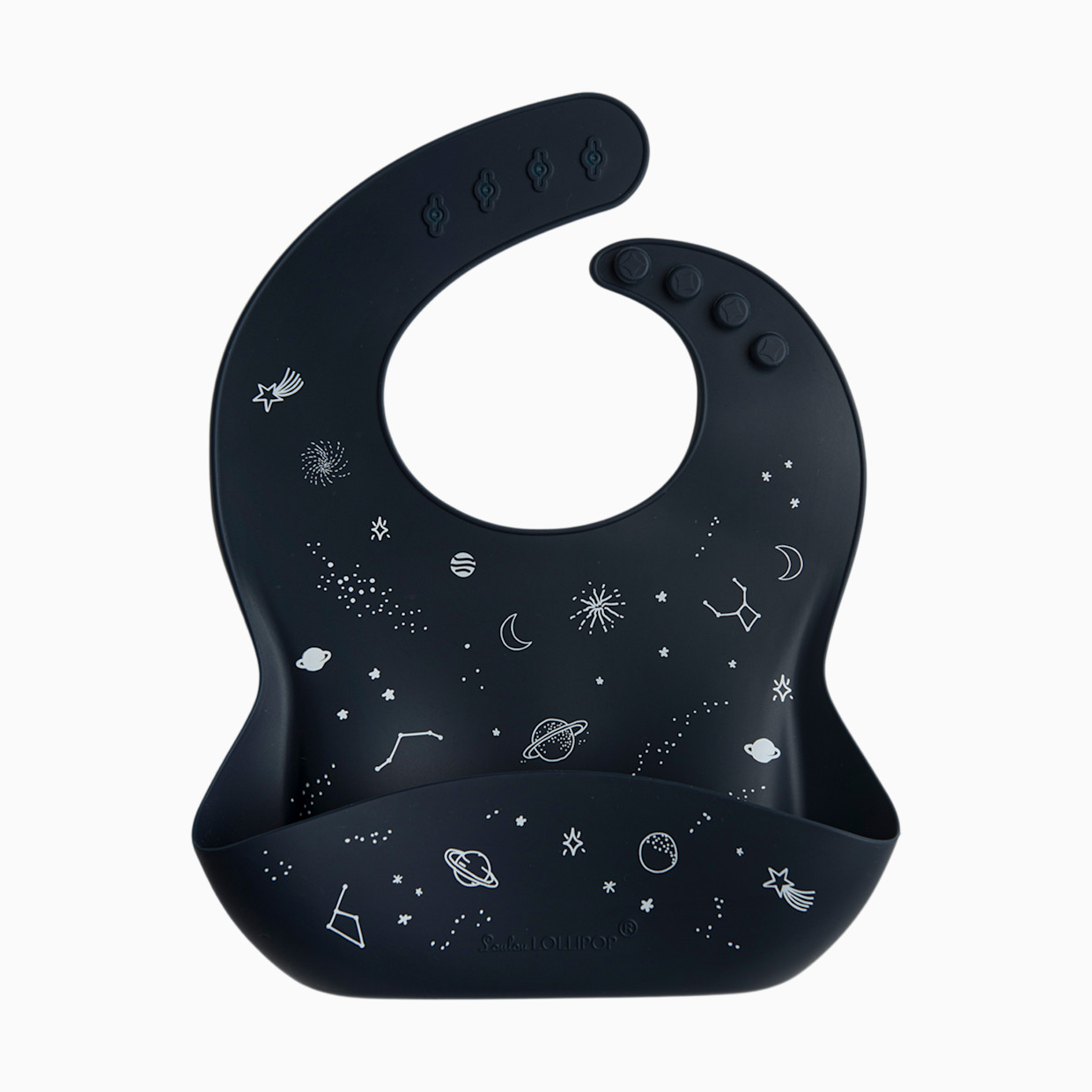 Loulou Lollipop Printed Silicone Bib - Space.