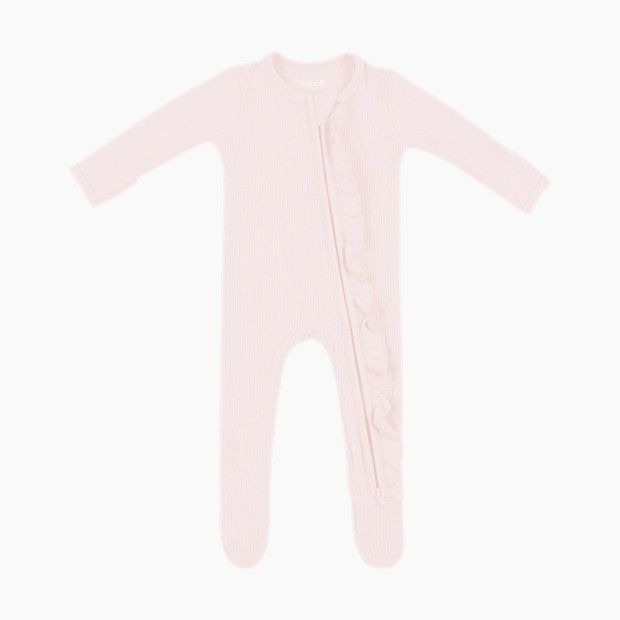 Kyte Baby Ribbed Ruffle Zipper Footie.