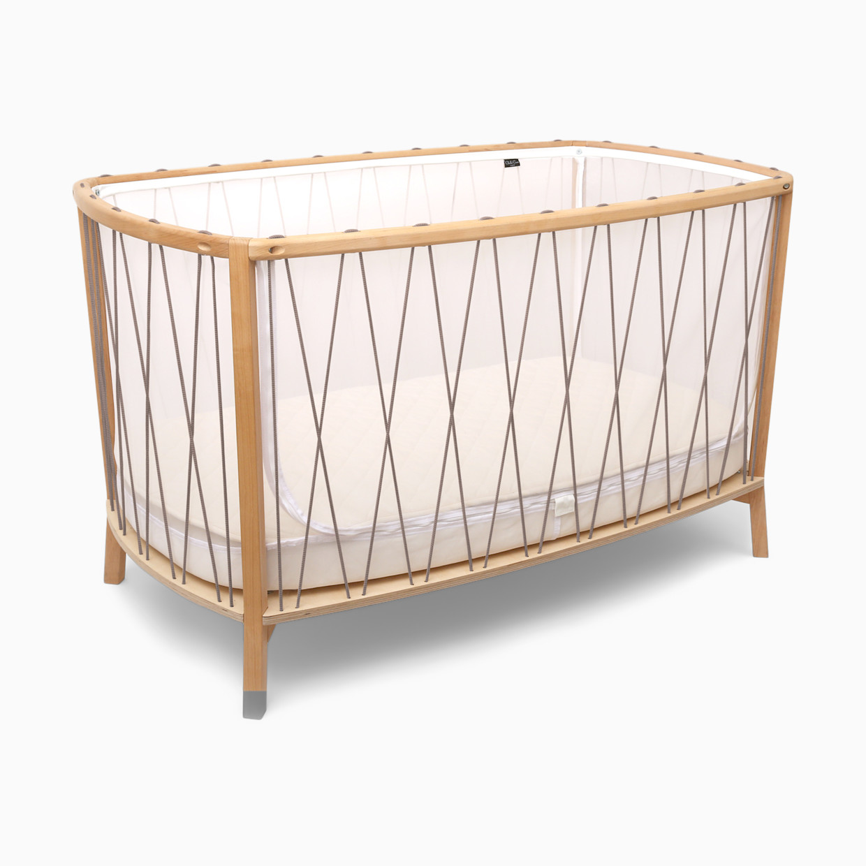 Charlie Crane KIMI Baby Bed - Hazelnut, Foam Mattress.