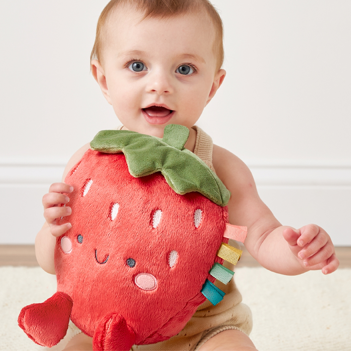 Itzy Ritzy Sweetie Snuggles Plush Toy - Strawberry.