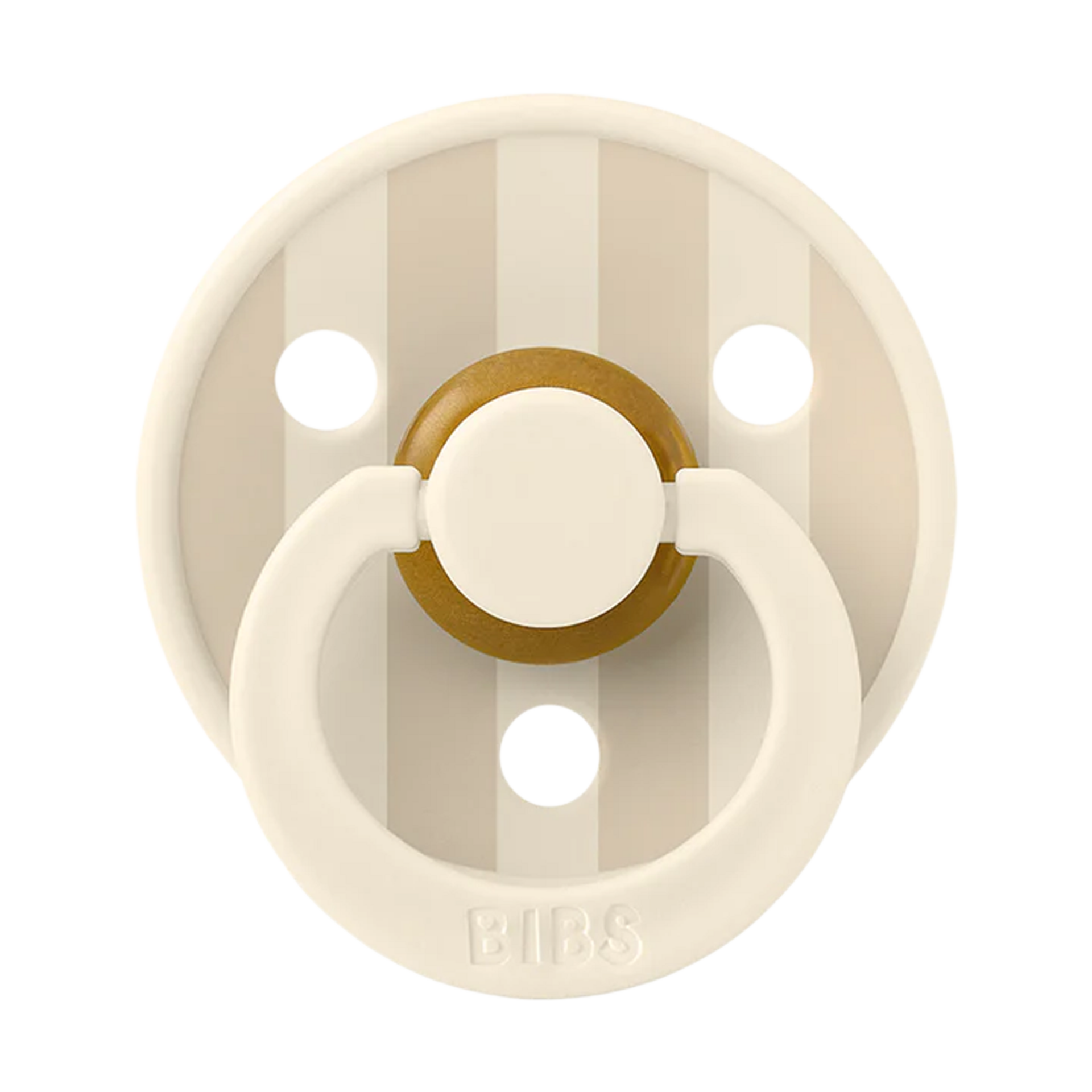 BIBS Studio Pin Colour Natural Rubber Pacificier (2-pack) - Ivory Vanilla, Size 1.