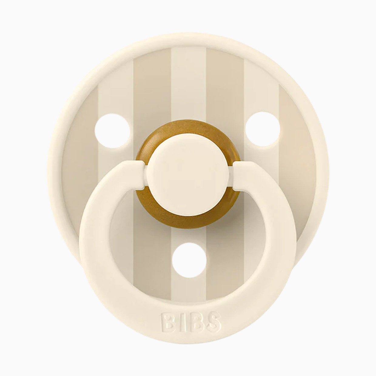 BIBS Studio Pin Colour Natural Rubber Pacificier (2-pack) - Ivory Vanilla, Size 1.