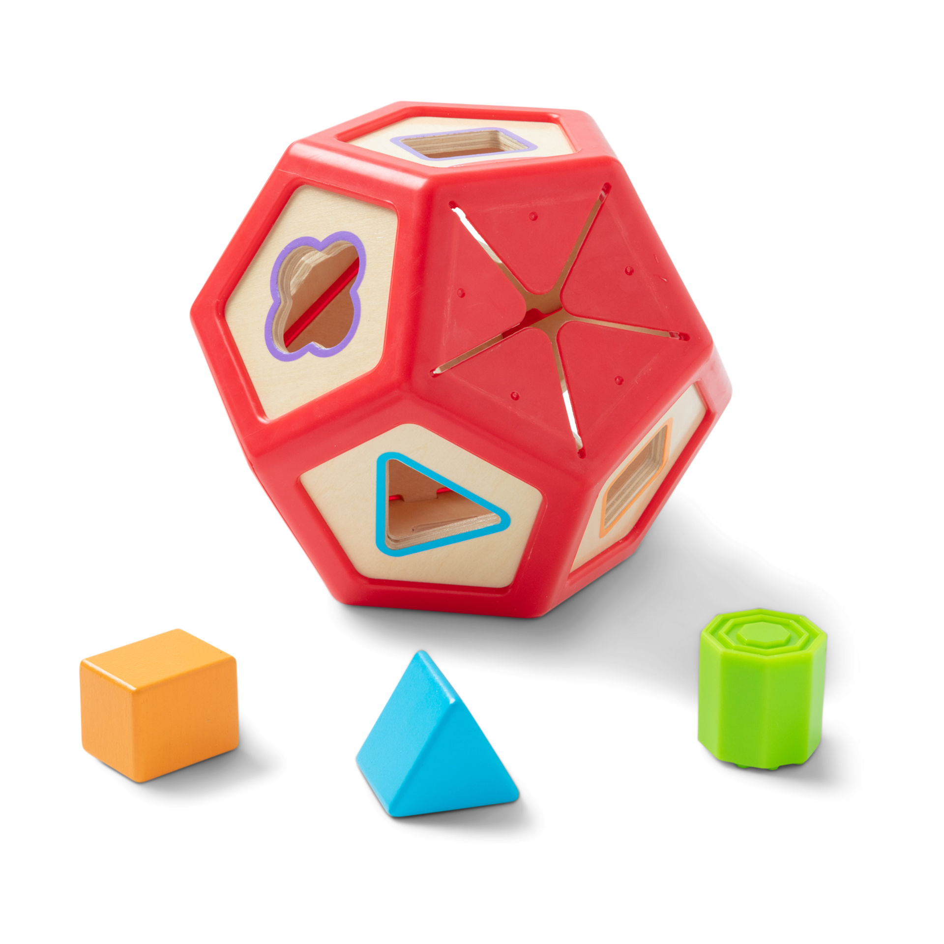 Melissa & Doug Mixed Material Shape Sorting Ball.