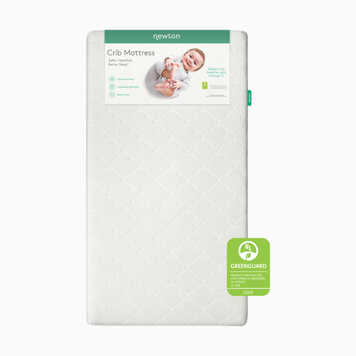 Newton Baby Breathable 2-Stage Crib Mattress - White.
