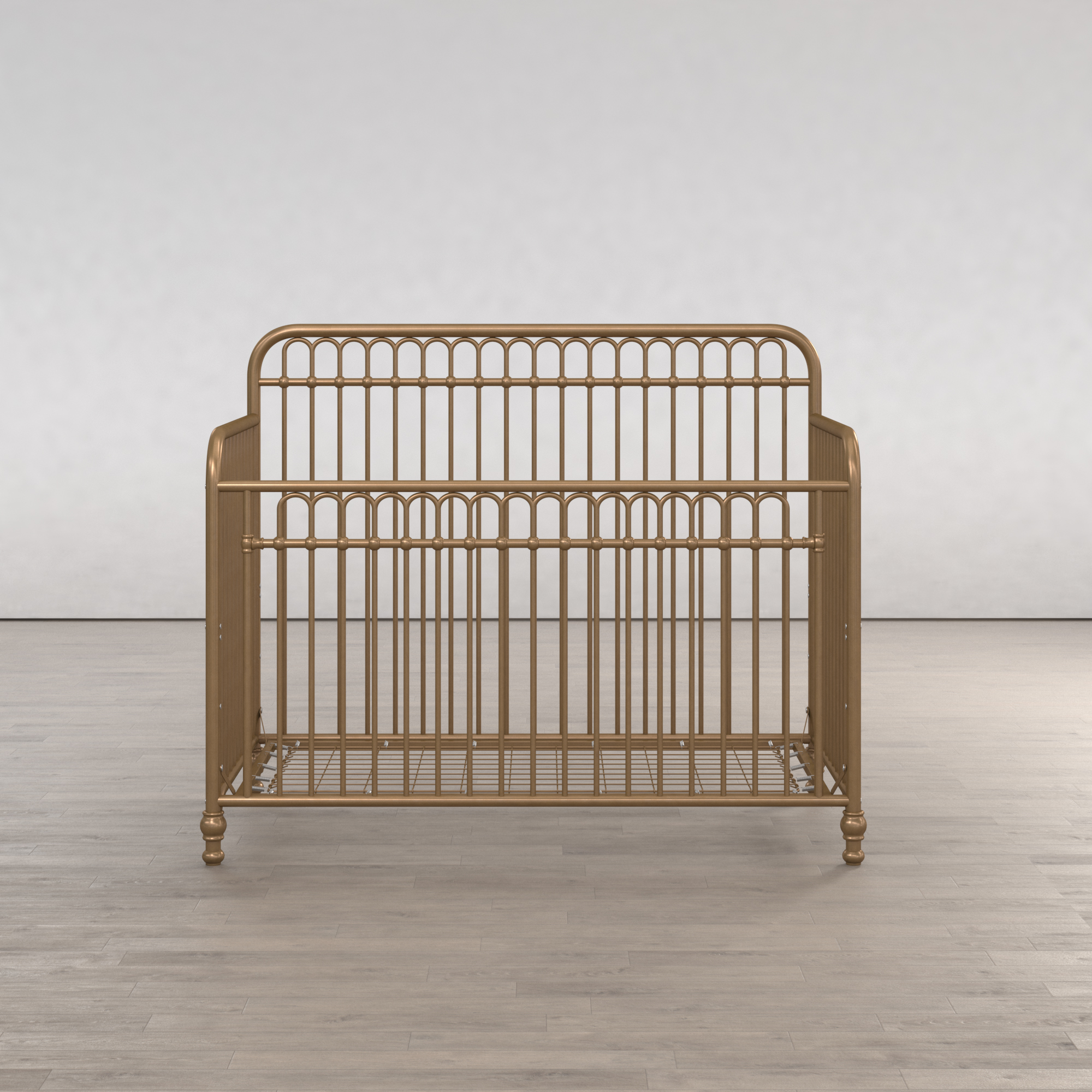 Little Seeds Ivy 3in1 Convertible Metal Crib Gold Babylist Shop