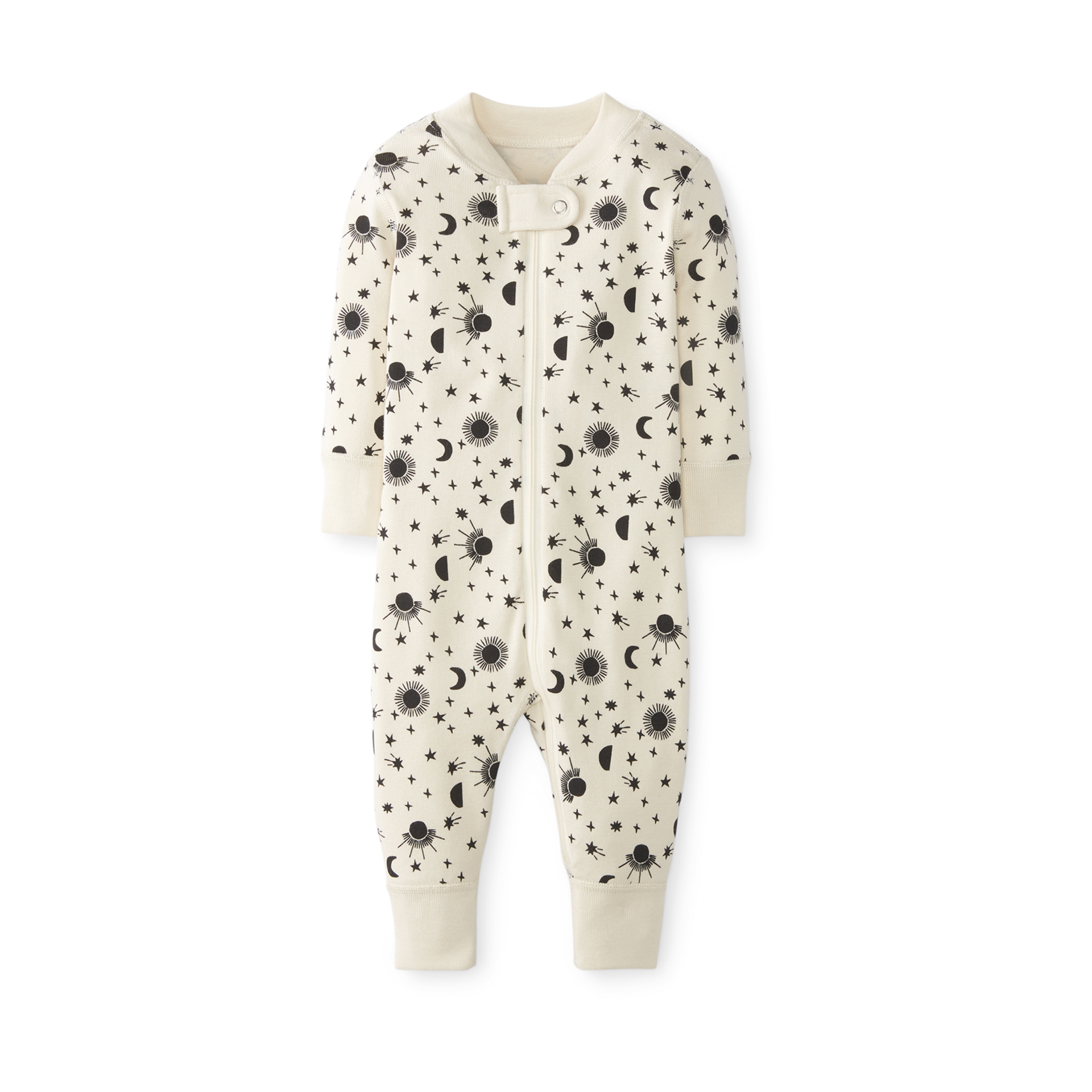 Hanna Andersson Baby Layette Zip Sleeper - Moonlight, Newborn.