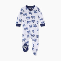 Burt's Bees Baby Boys' Sleep & Play PJs, 100% Organic Cotton One-Piece Zip Front Jumpsuit, Baby Boys Footie Pajamas & PJs