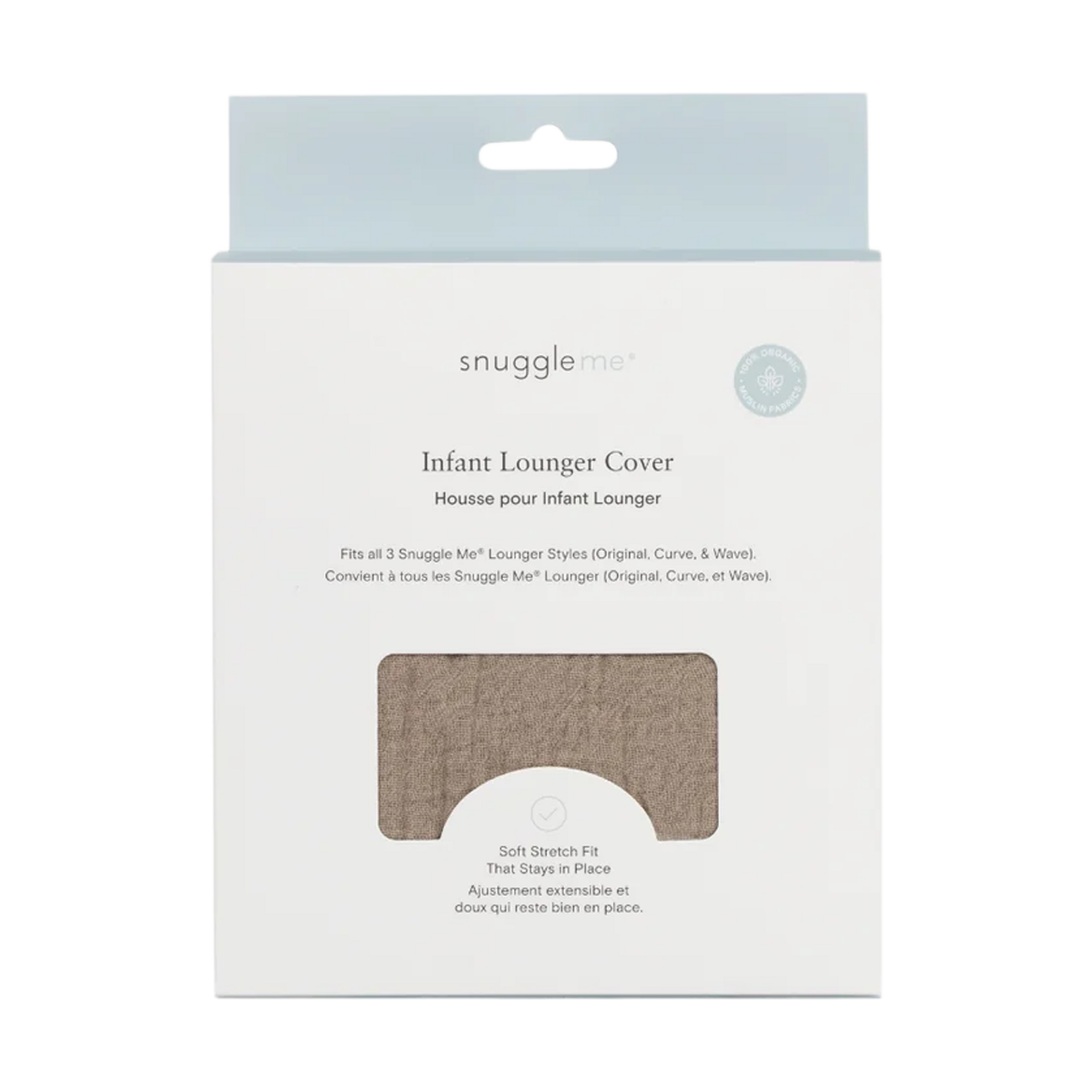 Snuggle Me Organic Infant Lounger Muslin Cover - Birch.