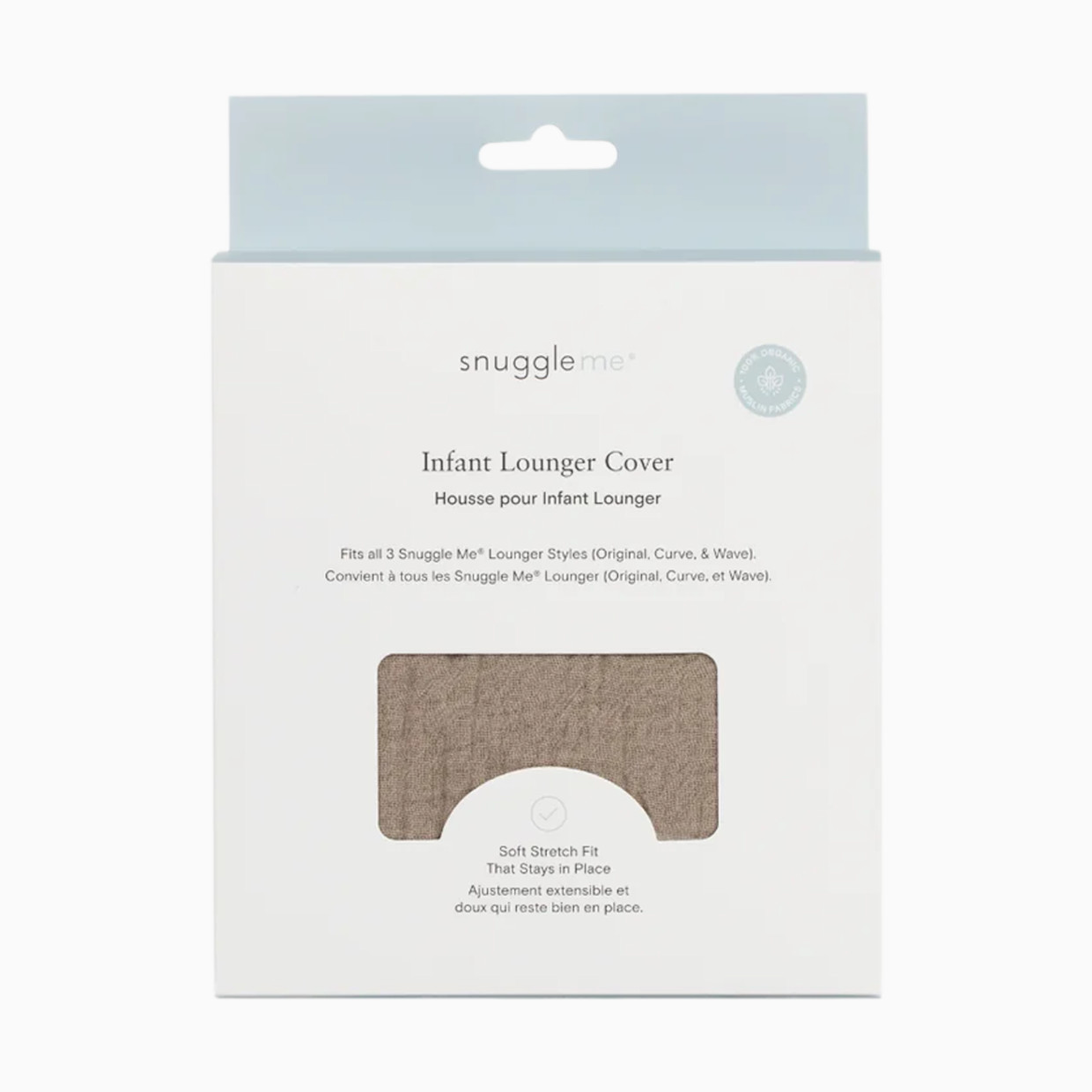 Snuggle Me Organic Infant Lounger Muslin Cover - Birch.