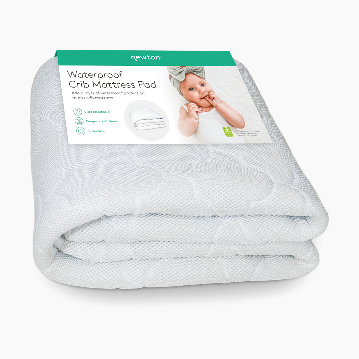 Newton Baby Waterproof Crib Mattress Pad - Single Pad.