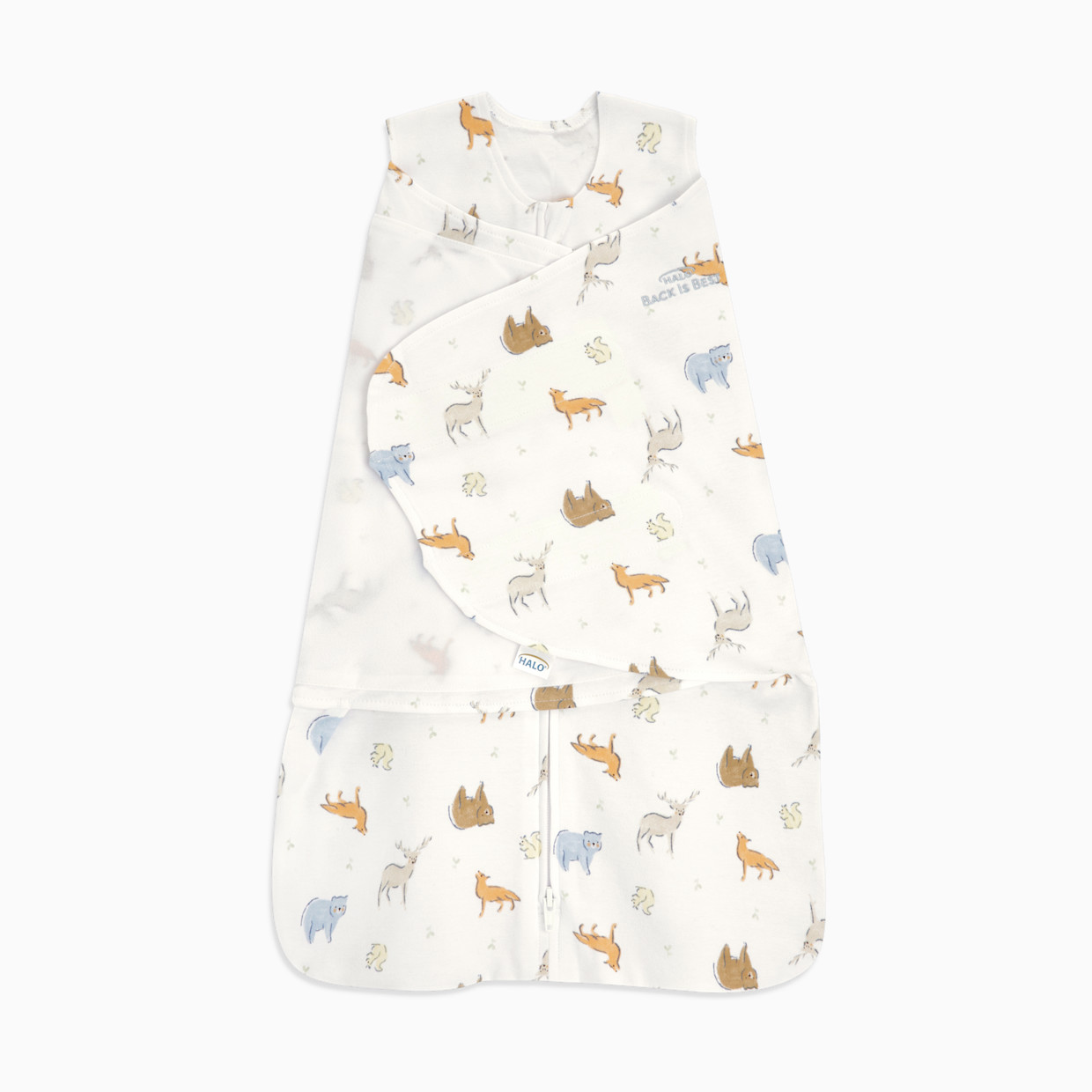 Halo SleepSack Swaddle Cotton - Forest Friends, Newborn.