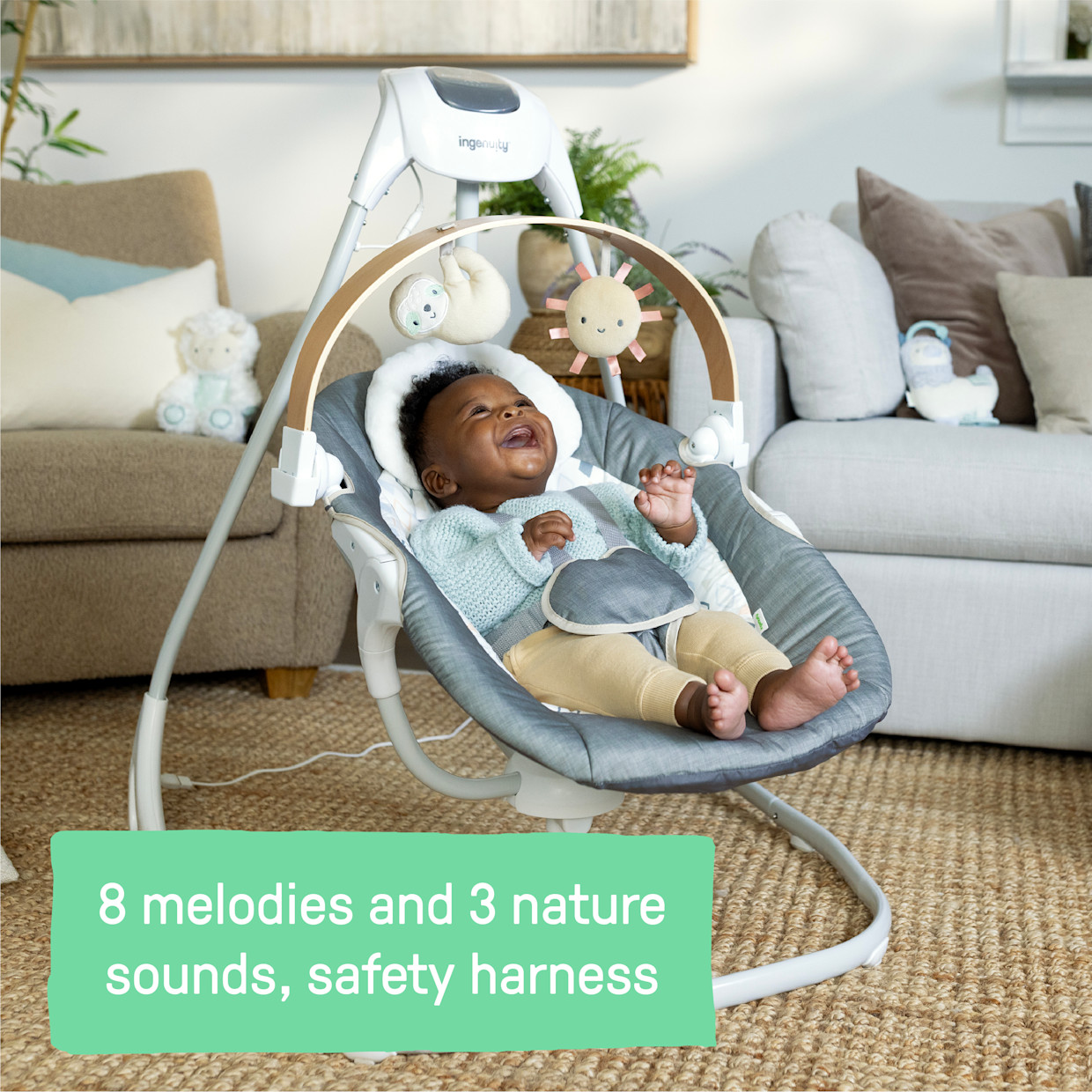 Ingenuity SimpleComfort Compact Soothing Swing - Parker.