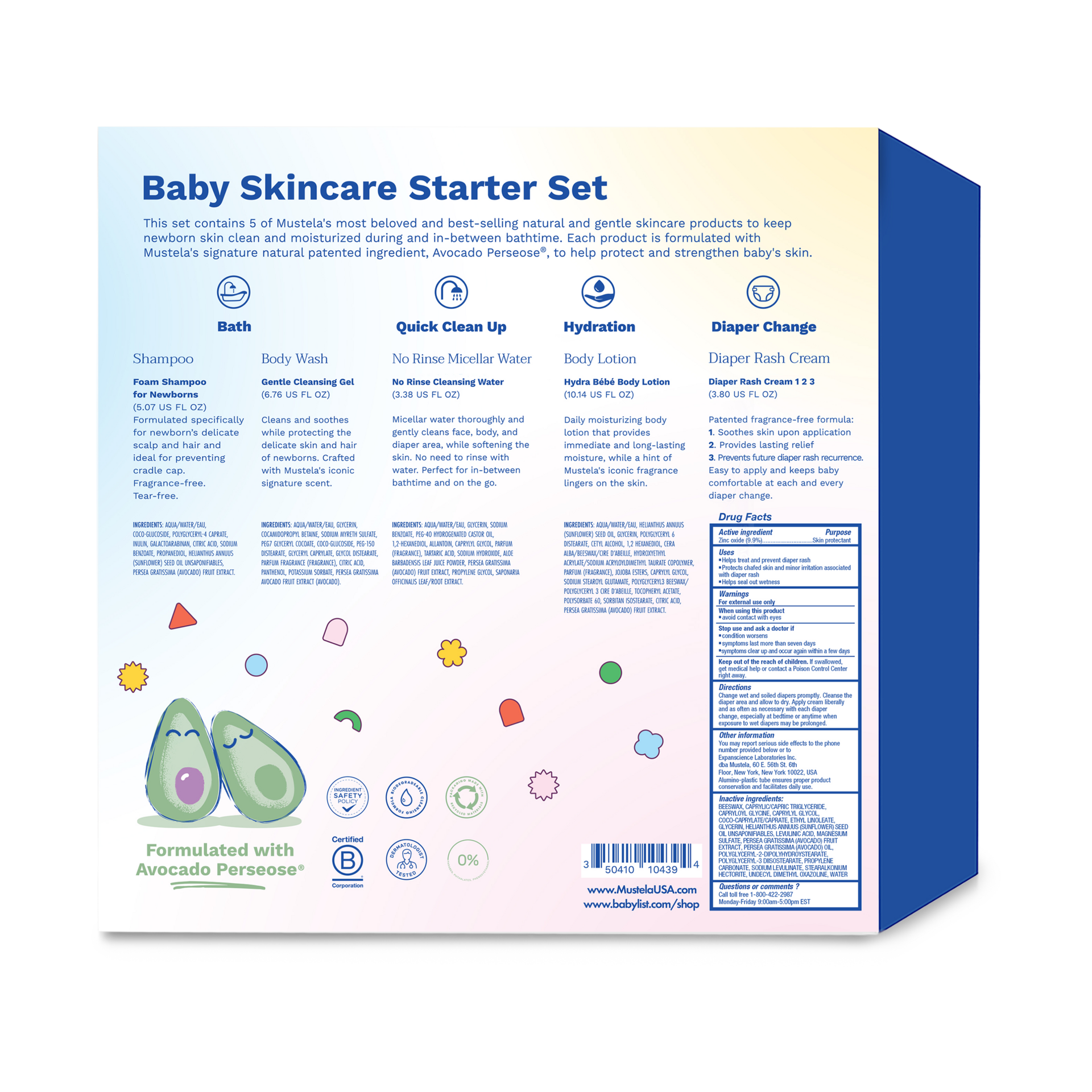Mustela Baby Skincare Starter Set.