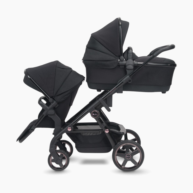 Silver Cross Wave 2022 Single to Double Special Edition Eclipse Stroller - Black/Rose Gold.