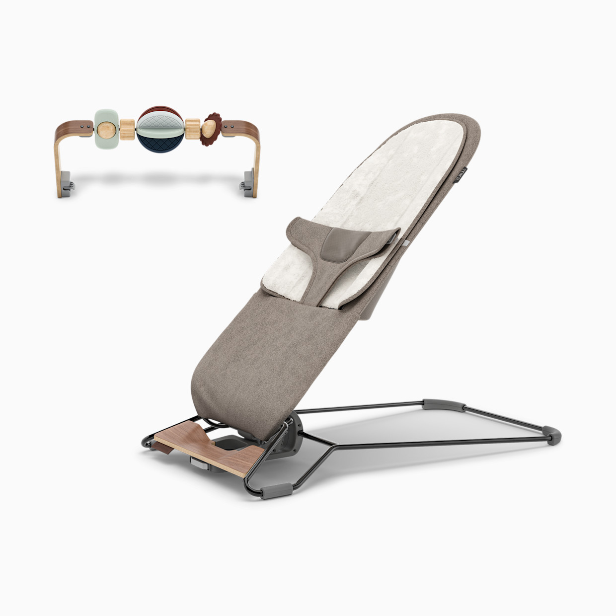 UPPAbaby Mira 2-in-1 Bouncer and Seat & Toy Bar Bundle - Wells/Wonder Wheel.