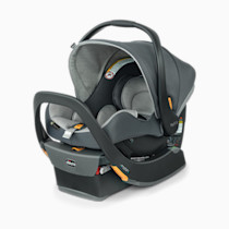 Chicco KeyFit® 35 ClearTex® Infant Car Seat and Base, Rear-Facing Seat for Infants 4-35 lbs., Includes Infant Head and Body Support, Compatible with Chicco Strollers, Baby Travel Gear | Cove/Grey