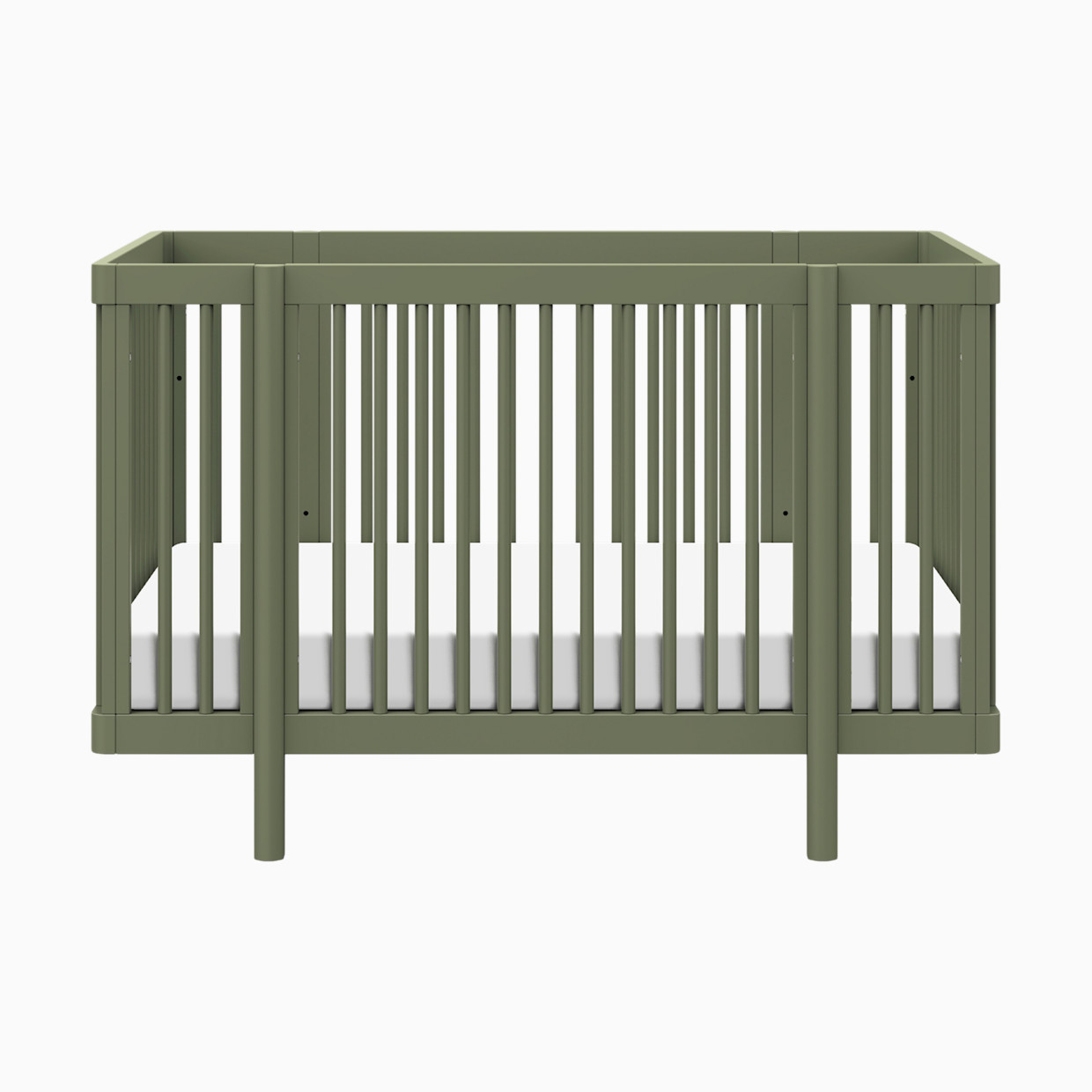 babyletto Pogo 8-in-1 Convertible Crib with All-Stages Conversion Kits - Olive.