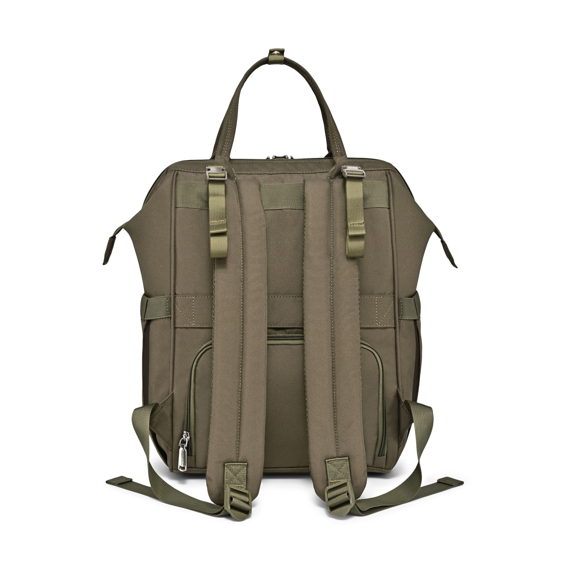 Babbleroo WideTop Diaper Bag Backpack - Army Green.