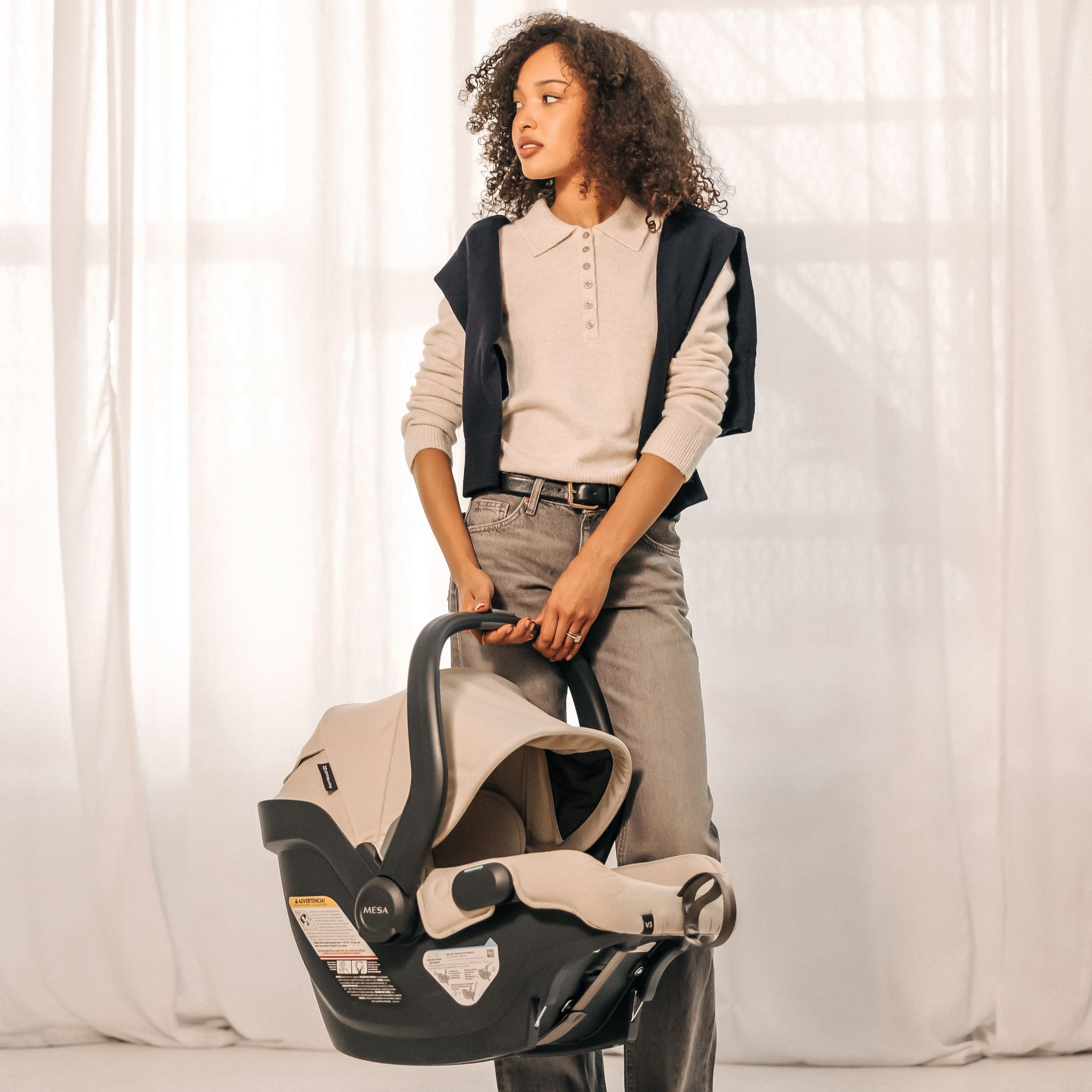 UPPAbaby Cruz V3 Stroller & Mesa V3 Infant Car Seat Travel System - Evelyn.
