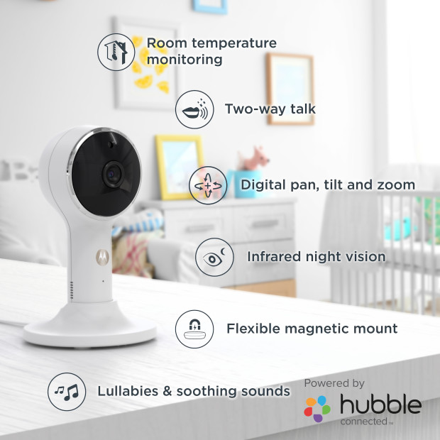 Motorola Lux65 5" WiFi Baby Monitor with 2 Cameras Digital PTZ.