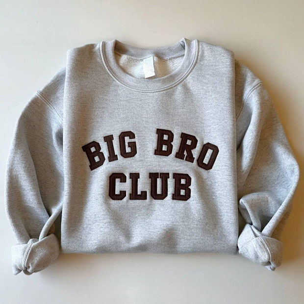 Big Bro Club Embroidered Sweatshirt.