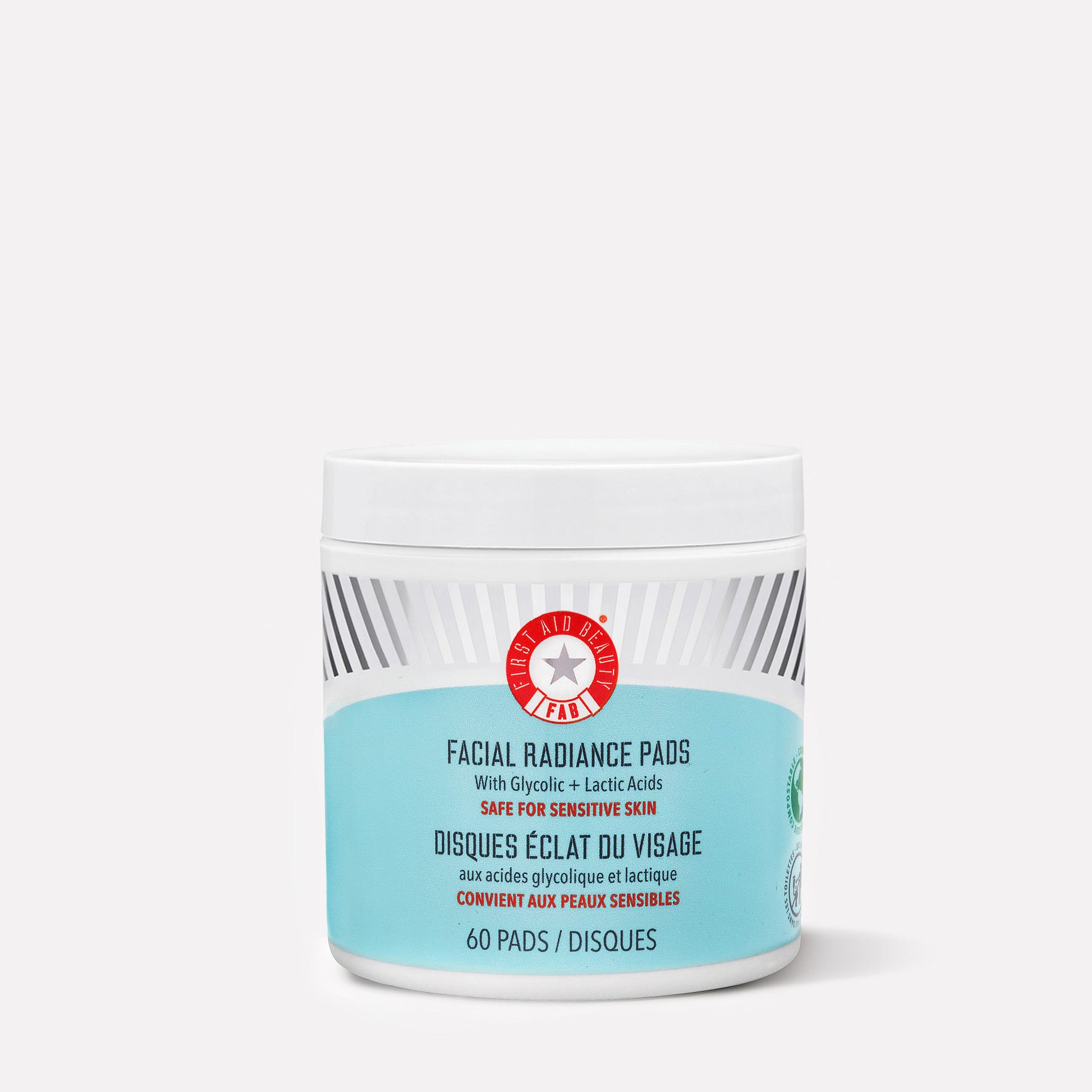 First Aid Beauty Facial Radiance Pads with Glycolic + Lactic Acids – Exfoliating Pads.