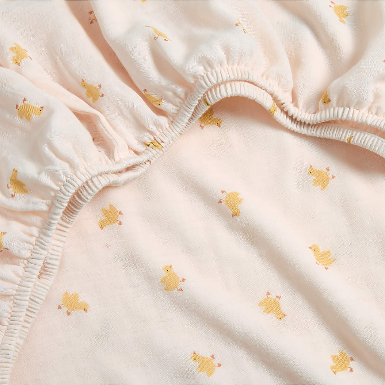 Pata Sunwashed Organic Cotton Baby Crib Fitted Sheet.