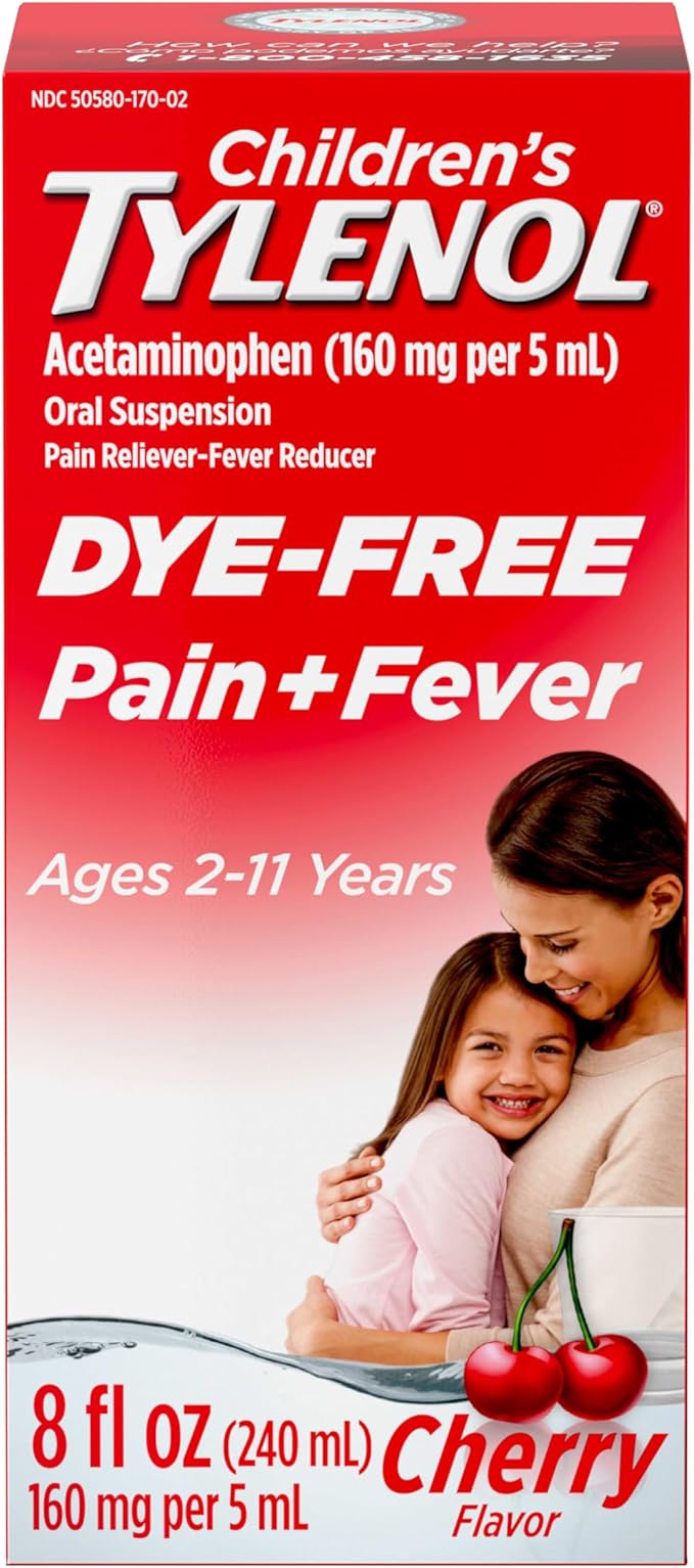 Children's Tylenol Liquid Pain Relief & Fever Medicine.