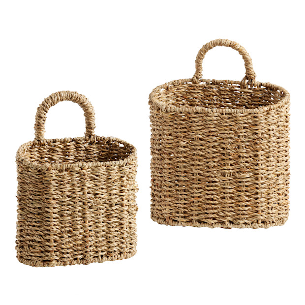 Trista Natural Seagrass Hanging Wall Basket.