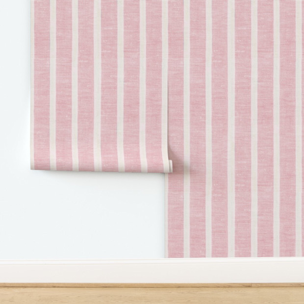 Wallpaper in Pink Linen Towel Vertical.