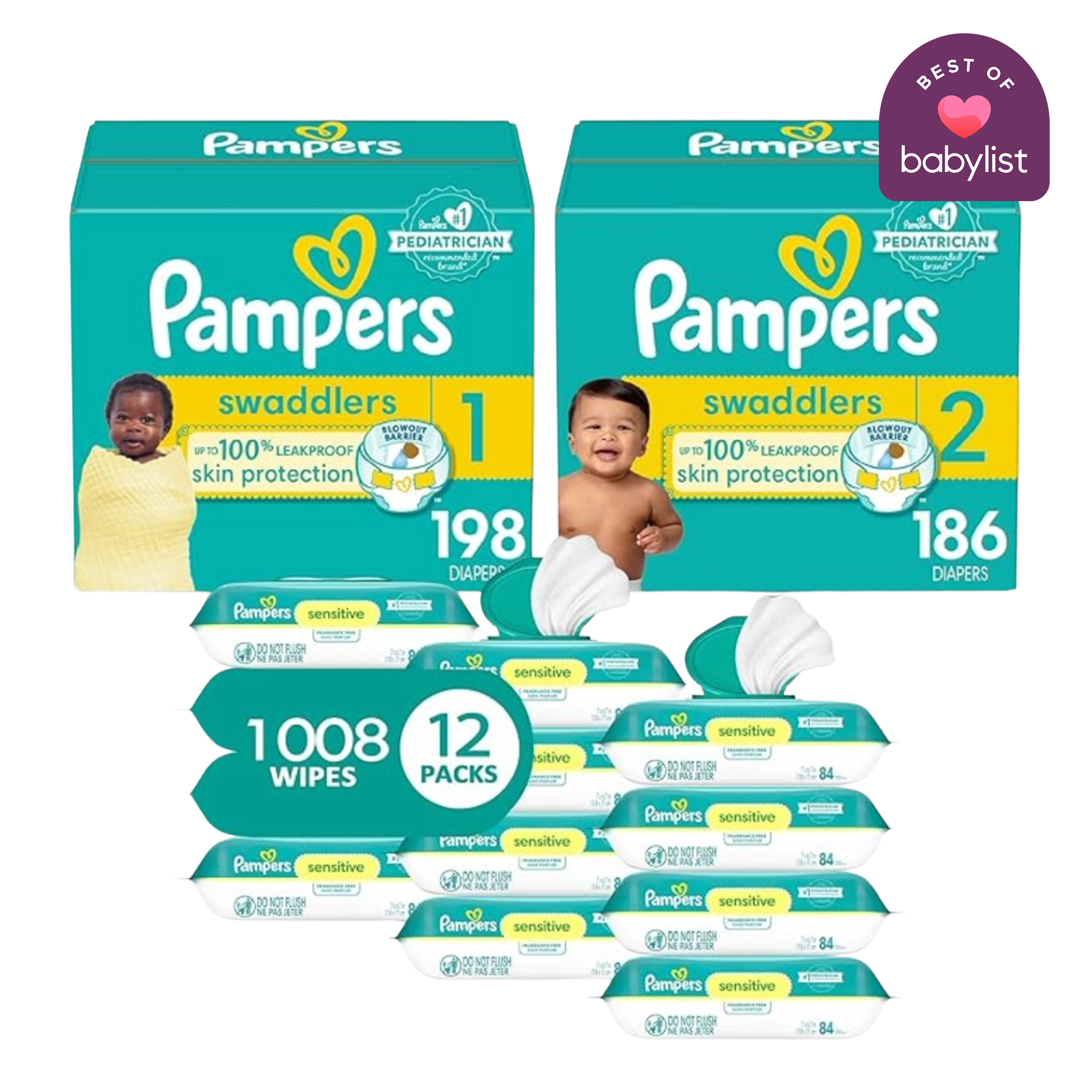 Pampers Swaddlers Starter Kit (2 Month Supply) | Babylist Shop