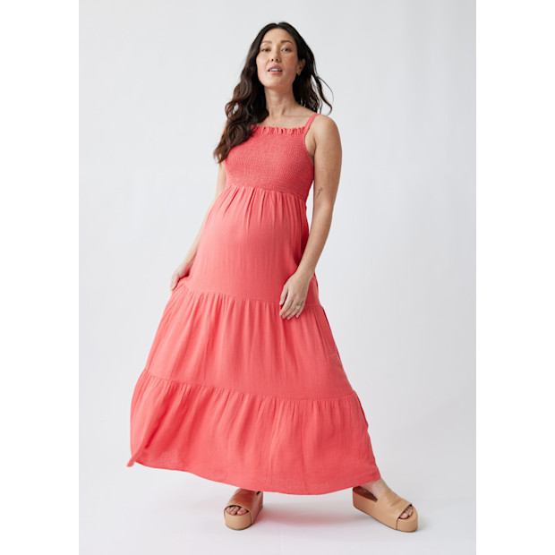 Ingrid+Isabel Smocked Maternity Maxi Dress.
