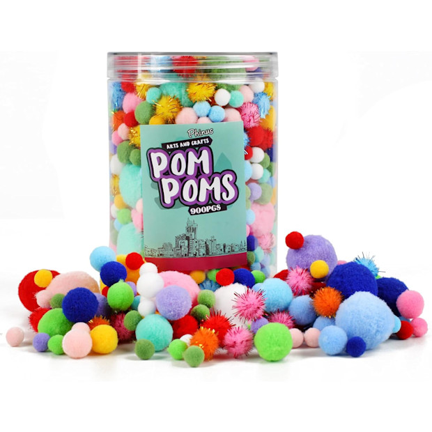 Multicolor Bulk Pom Poms.