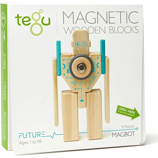 Tegu Magbot Magnetic Wooden Block Set.