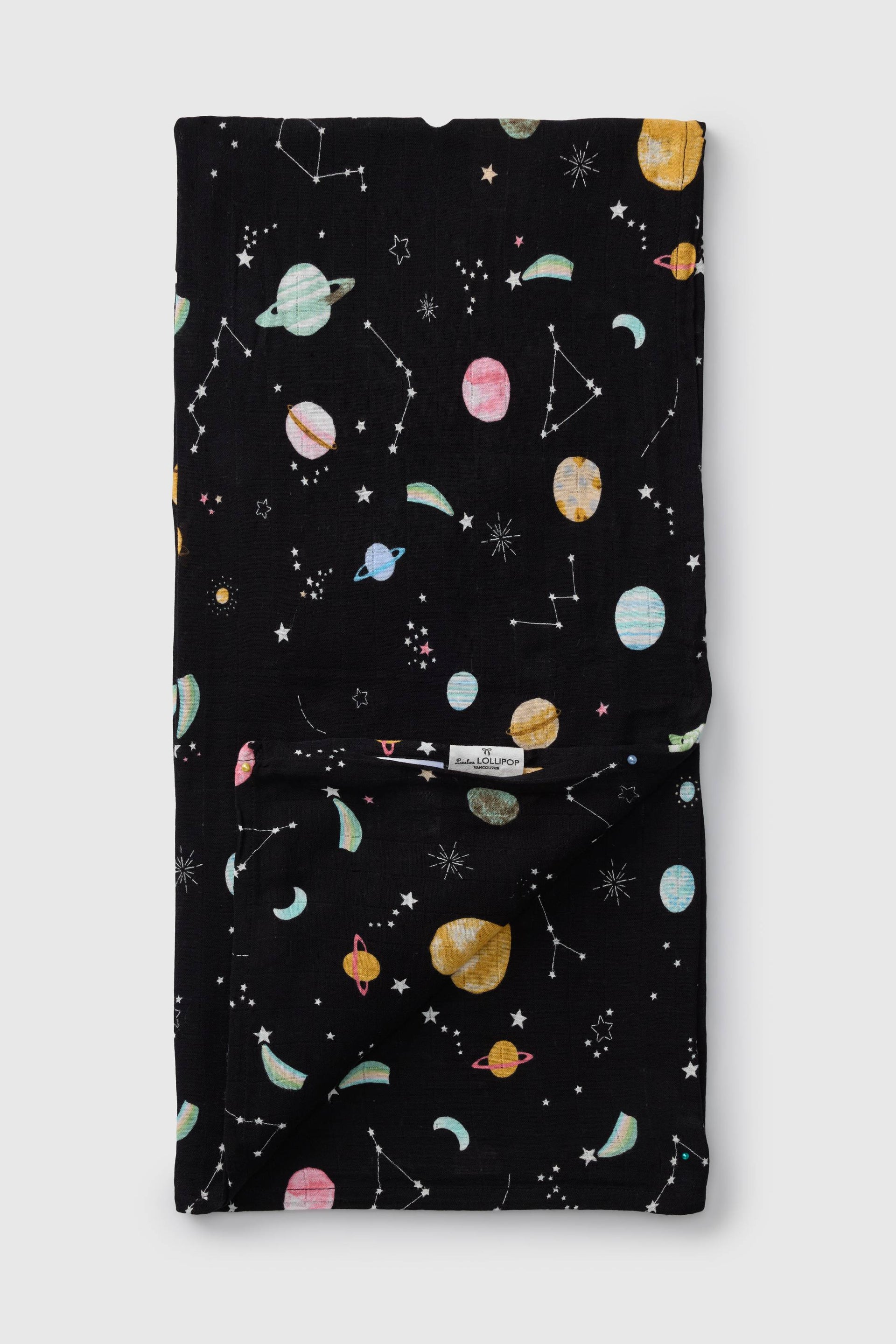 Loulou Lollipop Muslin Swaddle - Planets.