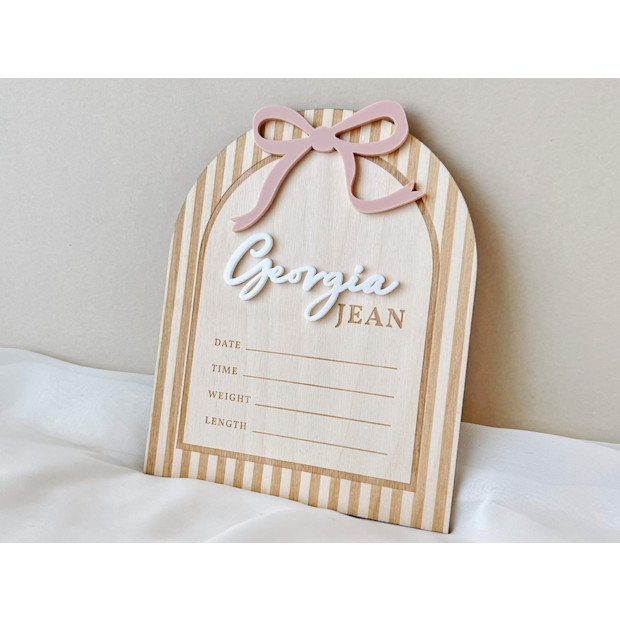 InkwellandIndigo Birth Stat Sign Birth Announcement Sign.